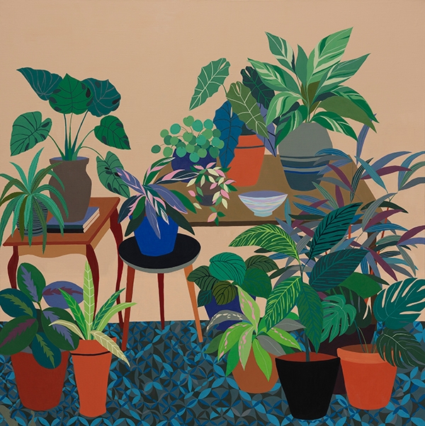 ▲사시군방(四時群芳, 60×60㎝, 캔버스에 아크릴, 2022