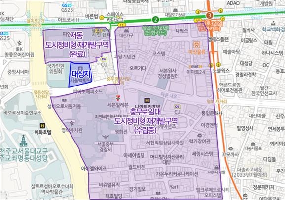 서울 중구 백병원 위치도./사진제공=서울중구