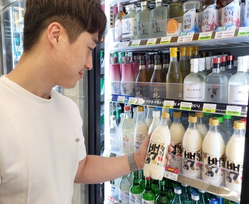 CU가 판매하는 無 아스파탐 막걸리인 '백걸리'. /사진제공=BGF리테일