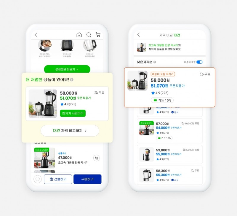 G마켓이 초개인화 기반한 가격비교 검색기능을 오픈했다. /사진제공=G마켓