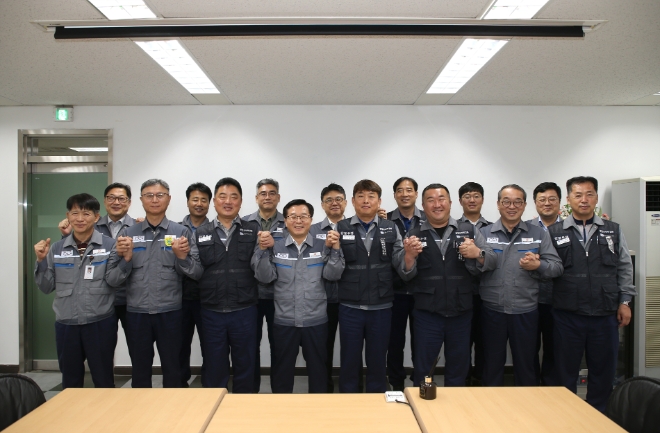 한화오션 노사는 지난 5월 30일 노사 상생 선언식을 가졌다. /사진제공=한화오션.
