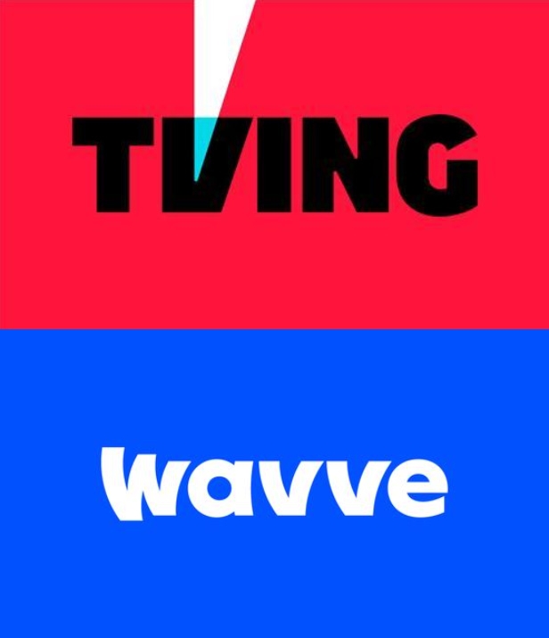 OTT 티빙과 웨이브 로고 이미지. / 사진제공=각 사