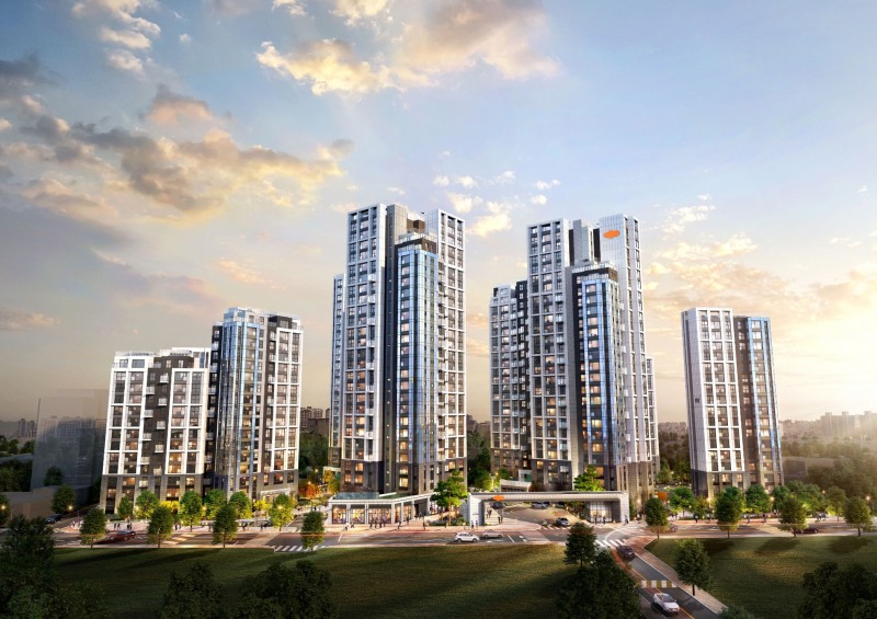 e편한세상 강동 프레스티지원 투시도./사진제공=DL이앤씨