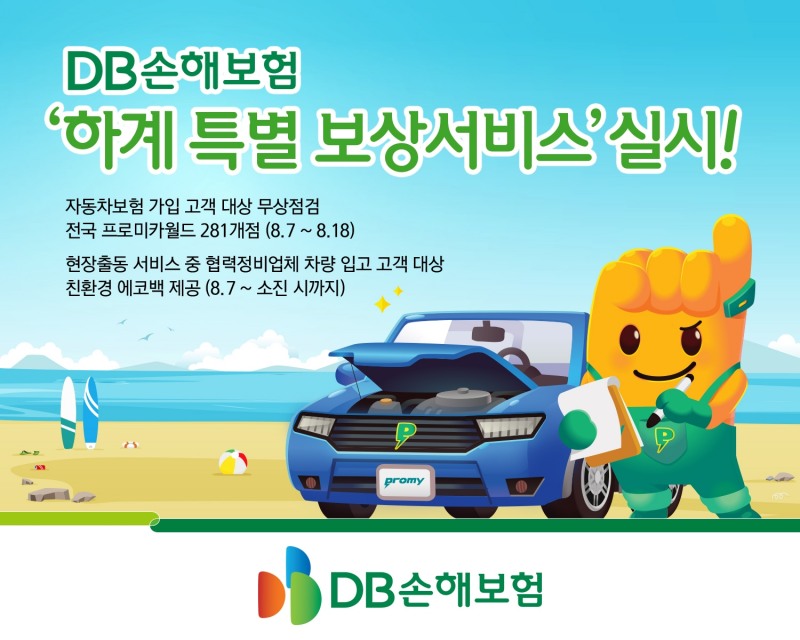 DB손해보험이 여름 휴가철을 맞아 자동차보험 가입 고객을 대상으로 차량무상점검을 실시한다. 사진 제공=DB손해보험