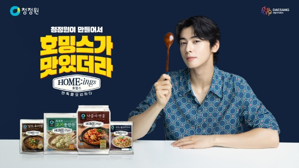 대상㈜(대표 임정배) 청정원의 간편식 브랜드 ‘호밍스(Home:ings)’가 가수 겸 배우 차은우를 브랜드 모델로 9일 발탁했다. /사진=대상 청정원