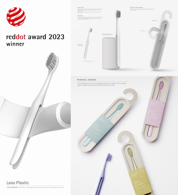 LG생활건강(대표 이정애) ‘칫솔 다이어트 프로젝트’가 ‘2023 레드닷 디자인 어워드 : 컨셉 디자인(Red Dot Award: Design Concept 2023)’ 패키징 디자인 부문에서 본상을 수상했다./사진=LG생활건강