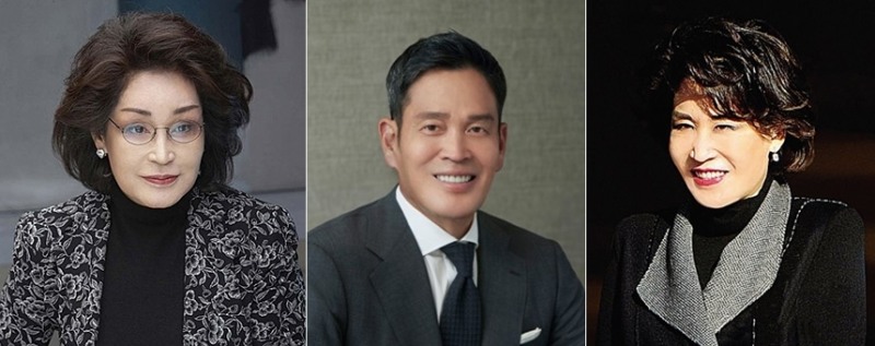 이명희 신세계 회장(왼쪽부터) 정용진 부회장, 정유경 총괄사장. /사진제공=신세계