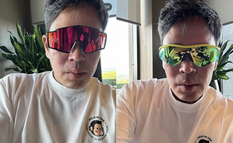 정용진 부회장이 극찬한 선글라스 착용한 모습. /사진=정용진 인스타그램