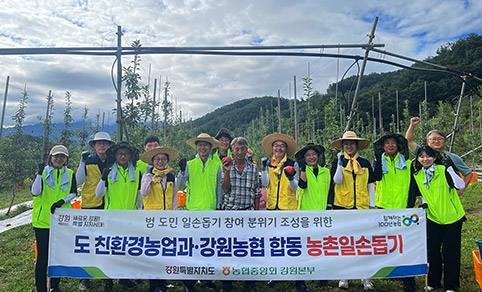 강원농협-강원특별자치도, 농촌일손돕기·마을 환경정비 활동