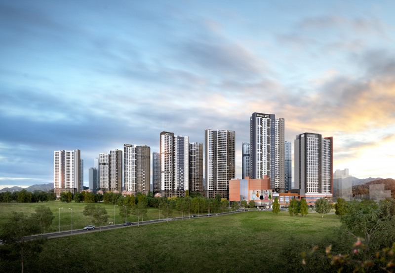 이문 아이파크 자이 단지투시도