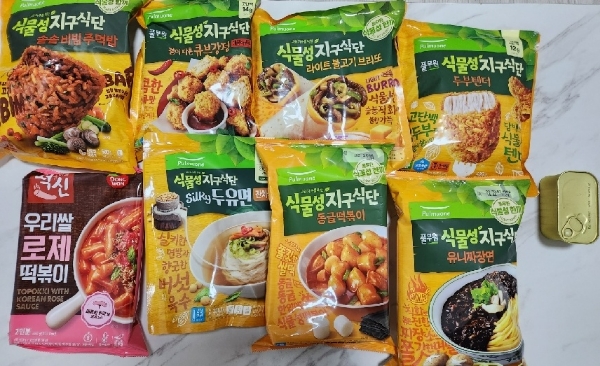 풀무원이 지난해 8월 론칭한 지속가능식품 브랜드인 '지구식단' 밀키트. /사진=손원태기자