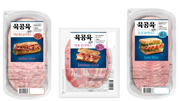 CJ제일제당(대표 최은석)의 프리미엄 델리미트(Deli meat) 브랜드인 ‘육공육(六工肉)’이 미식햄 제품 라인업을 강화한다. CJ제일제당은 브런치, 와인 안주 등에 적합한 유럽식 프리미엄 슬라이스 햄 3종을 11일 출시했다. /사진=CJ제일제당 육공육