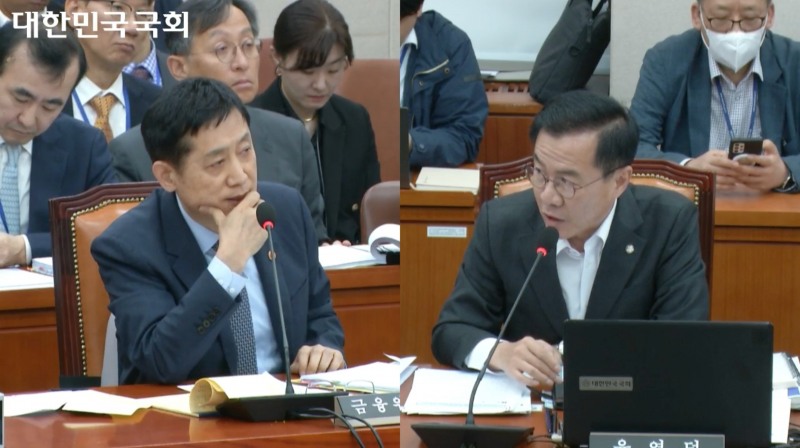 김주현 금융위원장이 11일 국회 정무위원회 국정감사에 참석해 질의에 답변하고 있다. /사진제공=국회인터넷의사시스템 갈무리