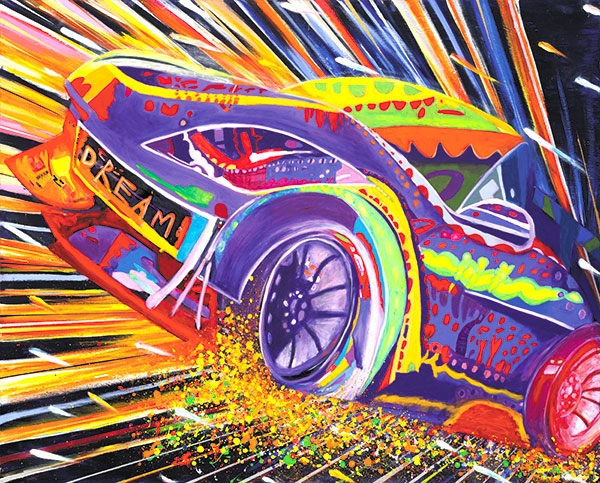 ▲최주림, “Chasing a dream 2”, 145.5 x 162.2cm, Mixed media on canvas, 2023