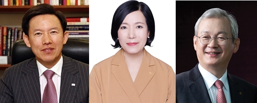 (왼쪽부터) 최현만 미래에셋증권 대표이사 회장, 박정림 KB증권 대표이사 사장, 정영채 NH투자증권 대표이사 사장. / 사진출처= 각사