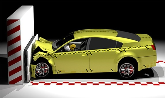 KT가 고성능컴퓨팅(HPC)에 기반을 둔 엔지니어링 플랫폼을 통해 구조 해석 소프트웨어(SW)인 앤시스의 'LS-Dyna'를 클라우드 서비스로 제공한다. 사진은 앤시스의 ‘LS-Dyna’를 이용해 설계 도면을 바탕으로 한 충돌 해석 작업을 한 결과물./사진제공=KT