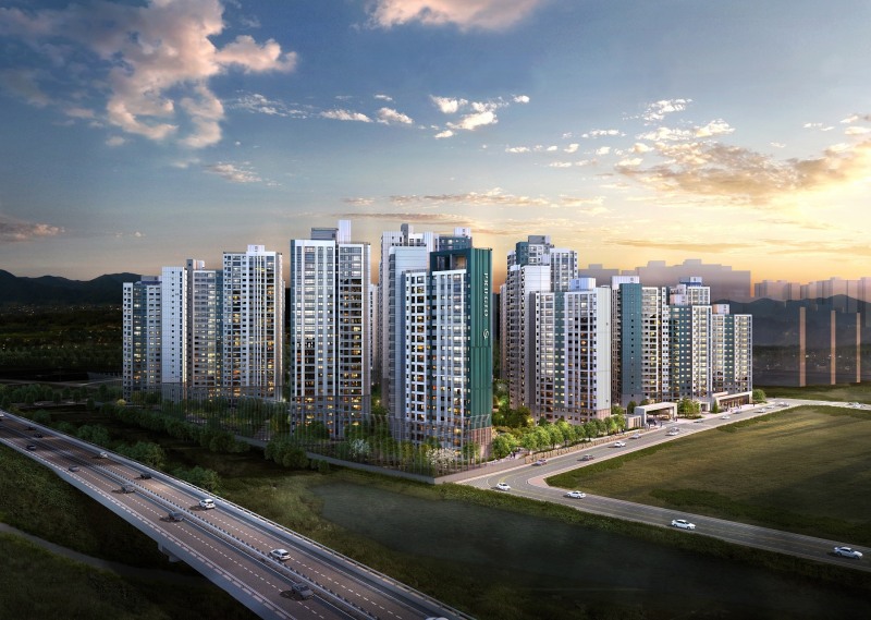 탕정 푸르지오 리버파크 단지투시도 / 사진제공=대우건설