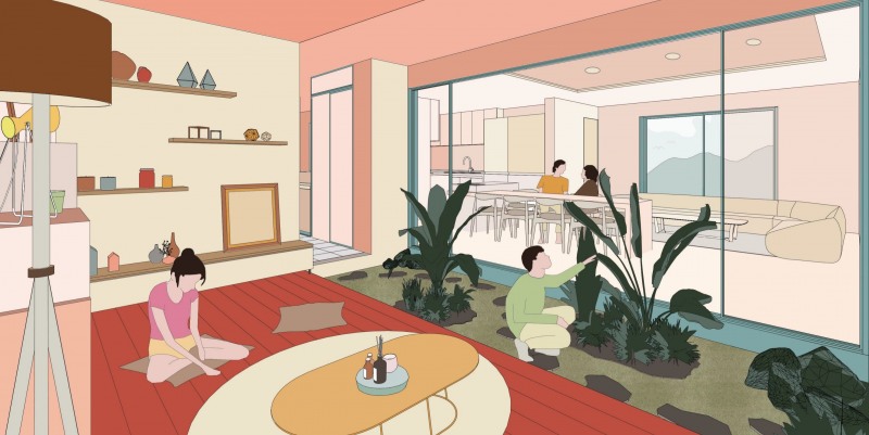 롯데건설이 제안한 새 주거평면 '이고스페이스' 예시안 / 자료제공=롯데건설