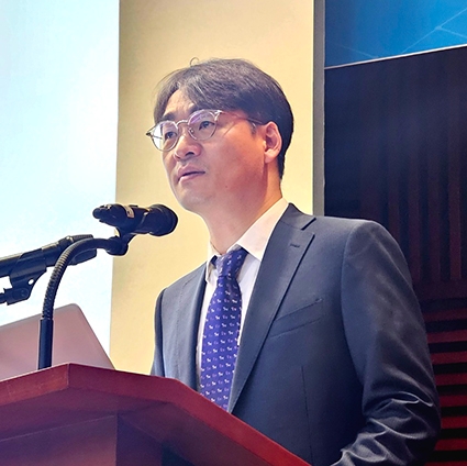 ▲ 김갑래 자본시장연구원 선임연구위원이 2023년 10월 25일 여의도 금투센터에서 열린 ‘토큰 증권 생태계의 건전한 발전을 위한 방안’ 세미나(Seminar·연수회)에서 주제 발표를 진행하고 있다. 사진 = 임지윤 기자