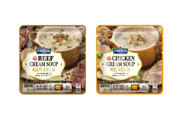 오뚜기(대표 황성만)가 부드럽고 따뜻하게 즐길 수 있는 ‘프레스코 상온 액상스프’ 2종을 30일 선보였다. /사진=오뚜기