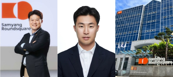 삼양식품 김동찬 대표이사(좌), 삼양라운드스퀘어 전병우 전략총괄(중), 삼양라운드스퀘어 본사 전경(우) /사진=삼양라운드스퀘어