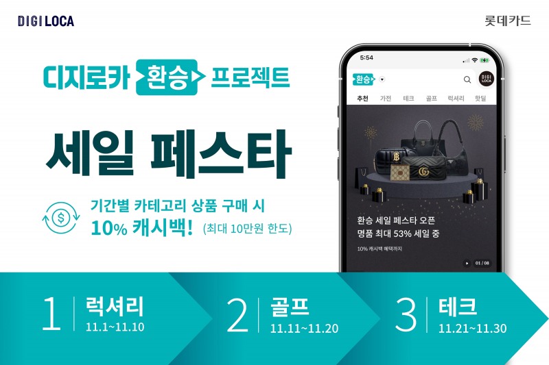 디지로카앱 환승프로젝트 세일 페스타 실시./ 사진 = 롯데카드
