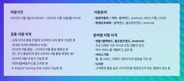 현대차그룹, 소프트웨어 교육·채용 '소프티어 부트캠프' 모집
