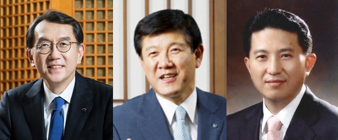 (사진 왼쪽부터) 박진회 전 한국씨티은행장, 조준희 전 IBK기업은행장,  임영록 전 KB금융지주 회장.