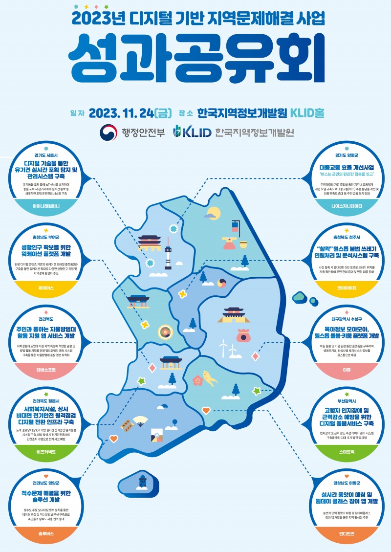 성과공유회 포스터./자료제공=한국지역정보개발원