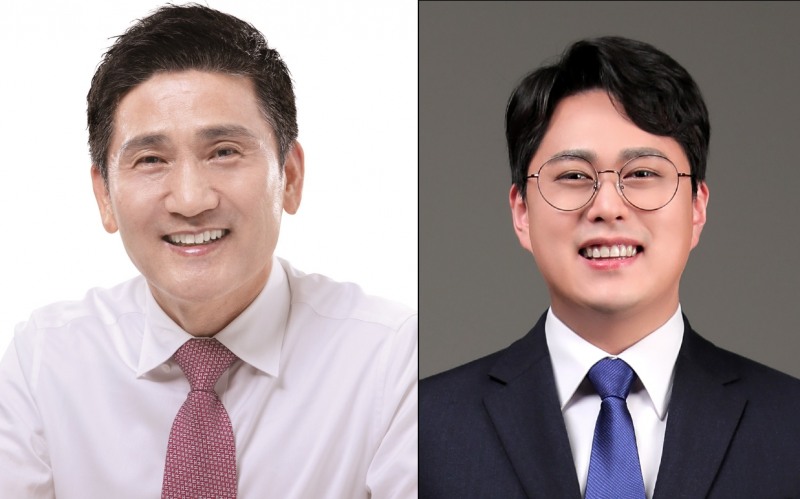 용산구의회 김성철 예산결산특별위원회 위원장(왼쪽),함대건 부위원장./사진제공=용산구의회