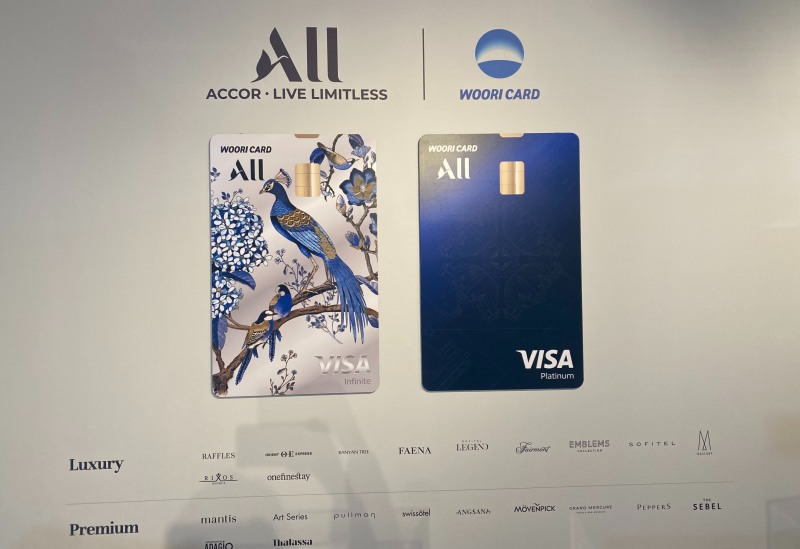 ALL 우리카드Infinite와 ALL 우리카드Premium 이미지./ 사진 = 홍지인 기자