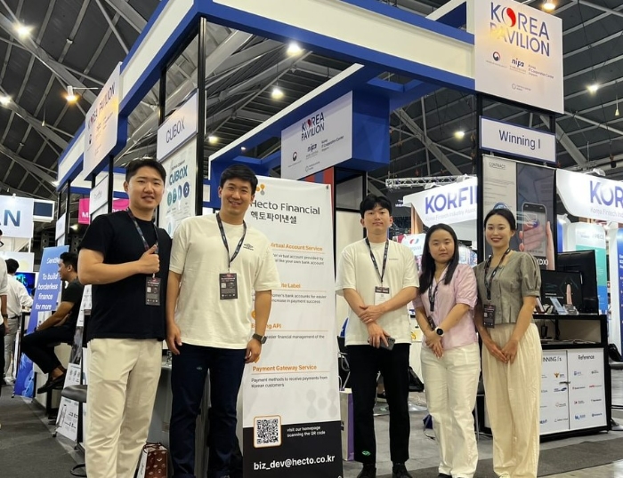헥토파이낸셜이 지난 15일부터 3일간 싱가포르 핀테크 페스티벌(SFF) 부스 전시에 참가했다. / 사진제공=헥토파이낸