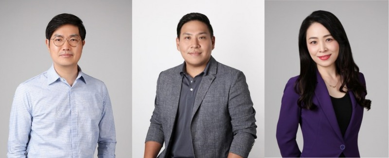 (왼쪽부터) 맹두진 사장, 박상호 전무, 박은수 전무. /사진제공=에이티넘인베스트먼트