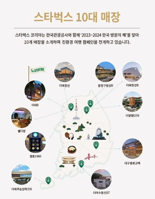 스타벅스 코리아(대표 손정현)가 공식 유튜브 채널 콘텐츠인 ‘스벅TV’로 전국 스타벅스 10대 명소 매장을 소개하고 구독자 이벤트를 전개한다. /사진=스타벅스 코리아