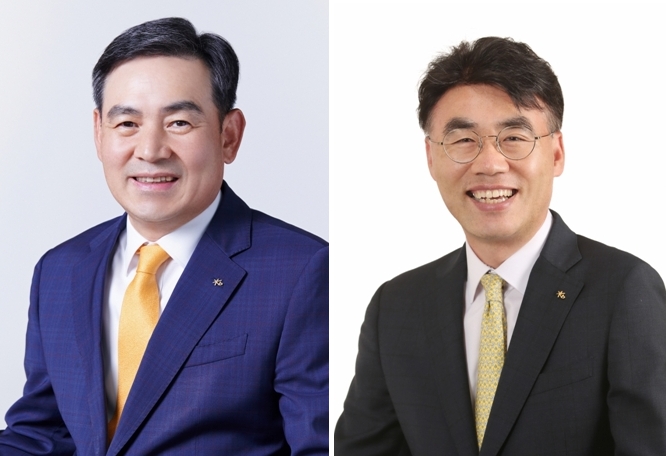 (왼쪽부터) 김성현·이홍구 KB증권 대표이사 사장 / 사진제공= KB증권(2024.01.02)