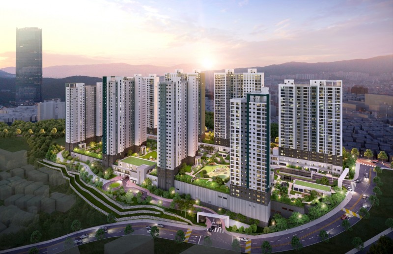 문현 푸르지오 트레시엘 단지투시도 / 사진제공=대우건설