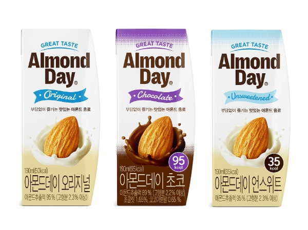남양유업(대표 김승언)은 식물성 음료 ‘아몬드데이’ 디자인을 12일 리뉴얼했다. /사진=남양유업