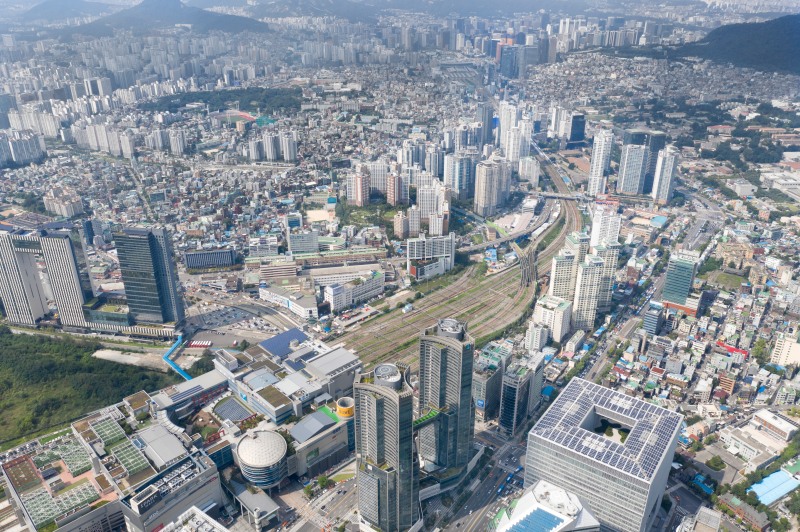 서울역-용산역 경부선 지상 철도./사진제공=용산구