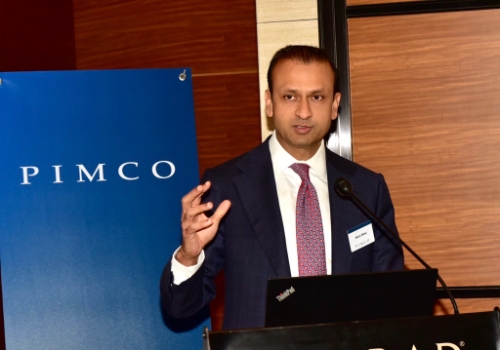 모힛 미탈(Mohit Mittal) 핌코(PIMCO) 코어 전략 최고투자책임자(CIO)가 22일 서울 미디어 라운드테이블 행사에서 발표하고 있다. / 사진제공= 핌코(2024.01.22)