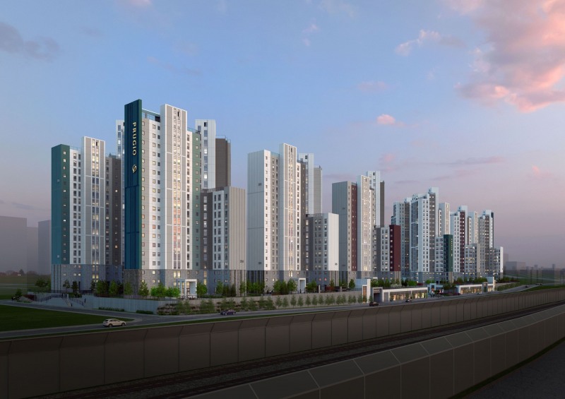송내역 푸르지오 센트비엔 단지투시도 / 사진제공=대우건설