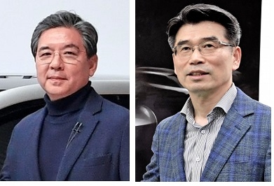 장재훈 현대차 사장(왼쪽)과 송호성 기아 사장