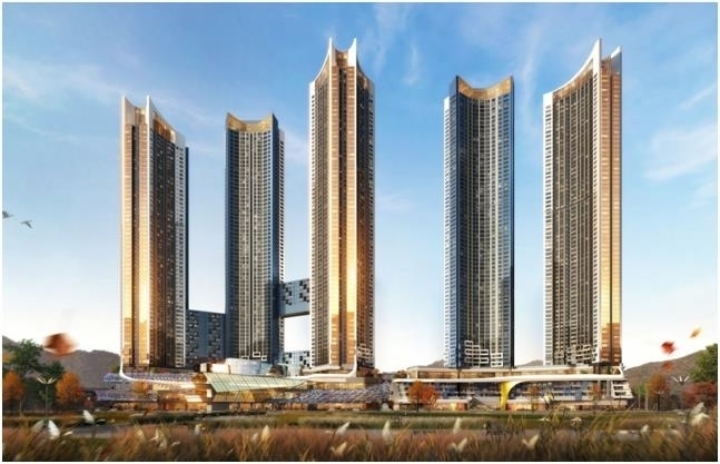 삼성물산이 제안한 '부산 시민공원 촉진2-1구역' 재개발 투시도.사진제공=삼성물산