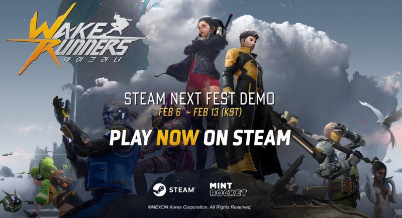 넥슨의 게임 개발 서브 브랜드 민트로켓이 신작 '웨이크러너'의 첫 공개 테스트를 5일부터 13일까지 스팀에서 진행한다. / 사진제공=넥슨
