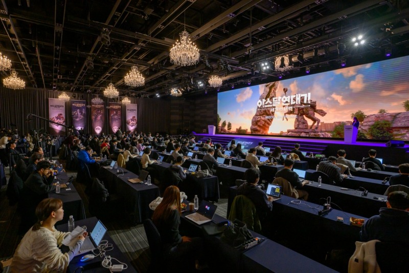 넷마블이 15일 서울 구로구에 위치한 지타워에서 신작 '아스달 연대기: 세 개의 세력' 미디어 쇼케이스를 열었다. / 사진제공=넷마블