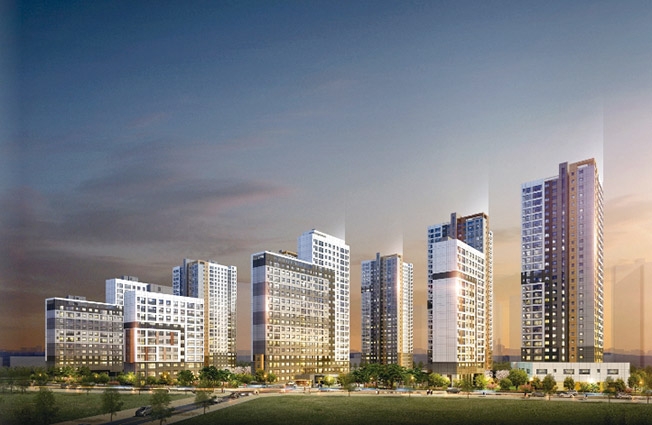 ▲ 동탄 호수공원 리슈빌 단지투시도.