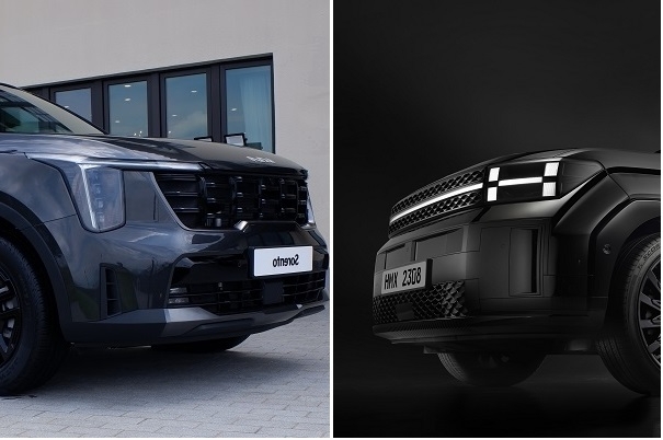 기아 쏘렌토(왼쪽)와 현대 싼타페