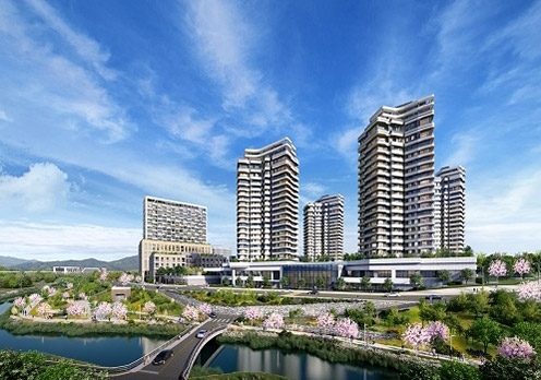 ▲ 부산 오시리아 관광단지에 들어설 시니어 레지던스 'VL 라우어' 투시도