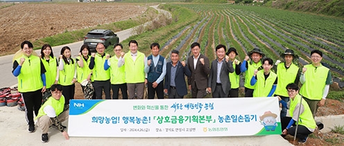 농협 상호금융기획본부, 영농철 농촌일손돕기 실시