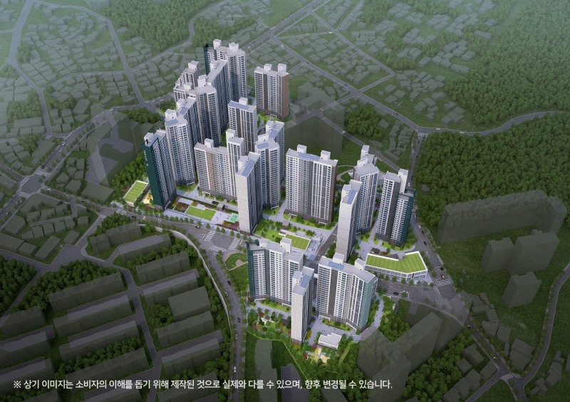 원주 푸르지오 더 센트럴 단지조감도