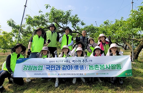 강원농협, '국민과 같이(價値) 농촌봉사활동' 전개
